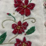 Reference Point VTG Christmas  poinsettia Sweater Vest Women's 2X White Photo 2