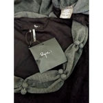 Ryu Black Lace Long Sleeve & Gray Pleated Knit ModCloth Dress Whimsigoth Fairy Photo 6