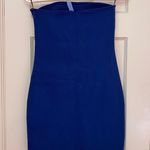 ZARA blue Denim Strapless Bodycon Mini Dress Photo 4