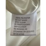 Mac Duggal Ieena for  NEW Sz 6 26655 White Long Blouson Sleeve Ruched Mini Dress Photo 9