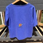 Sabaku Artwear Sunflower Butterfly Short Sleeve Blue Purple V Photo 4