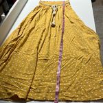 Imperfect NWT NAF NAF Paris skirt yellow maxi skirt rope tassel belt polka dot Photo 6