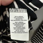 Magaschoni  Black and White Striped Long Sleeve Short Modal Top Size Small Photo 2