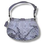 Coach  Soho Y2K 1990s Pleated Leather Soufflet Bag Flap Buckle Purple F15203 Photo 3