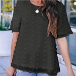 Blooming Jelly  Women’s Black PomPom Style Blouse Photo 0