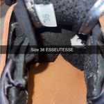Italian ESSEUTESSE Black Leather sneakers 🖤 Size 7 Photo 2