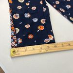 Maison Jules Pants Womens 4 Blue Floral Print Straight Leg High Rise Pleated Photo 11