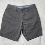 Eddie Bauer Shorts 12 Grey Chino Flat Front Casual Outdoors Photo 0