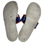 Jack Rogers  Women’s Size 8 Blue Orange Patent  Boating Thong Sandals Photo 5