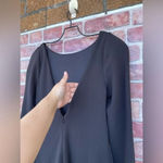 One33 Social Pleated Ruffle Long Sleeve Cocktail Dress size 8 Black Photo 6