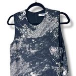 Aritzia Babaton Hopkins Black Marble Print Sleeveless Functional Tie Blouse Photo 6