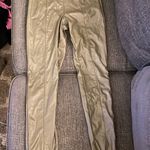 H&M Green Khaki Olive Leather Leggings Photo 5