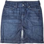 Citizens of Humanity Citizens‎ of Humanity Denim Mini Skirt Dark Wash Blue With Lace Detail Casual Photo 1