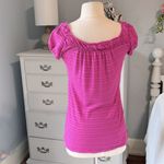 Dolled Up Romantic  Retro Pink Knit Top Short Sleeve Photo 5