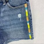 Old Navy  Embroidered‎ Side Stripe Distressed Denim Short Photo 2