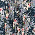 Joie  size XS long sleeve‎ romper shorts with pockets blue pink floral lined silk Photo 4