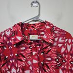 Anthropologie  Bettina Tiered Mini Shirt Dress by Maeve Red Motif Size L Photo 4