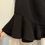 Black Halo  Flared Chic Black Party Cocktail Mini Skirt with Ruffle Hem Size 2 XS Photo 2