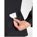 Athleta Cosmic Blazer Size 16 Black Collarless Open Front Jacket Active Sporty Photo 3