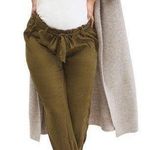 Motherhood Maternity NWT Underbelly Olive Charmeuse Jogger Pants Women’s Large Photo 0