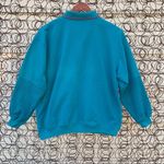 Vintage neon Aztec turquoise 1/4 zip granny sweatshirt Blue Size L Photo 3