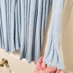 Newport News Vintage Y2K  Cardigan Sweater Cable Knit Button Powder Blue Sz L Photo 3