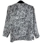 Anne Carson 100% Linen Leopard Print Full Zip Lightweight Jacket Size 1X Photo 1