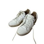 Giuseppe Zanotti  Women’s Frankie Embossed Leather Sneakers in White/Ivory Size 7 Photo 3