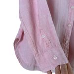L.L.Bean  100% Linen Button Up Shirt in Pink, Size Medium‎ Photo 7
