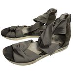 Eileen Fisher  Women’s Size 8.5 Gray Mesh Zanya Strappy Platform Zip Back Sandals Photo 1