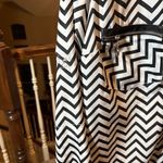 PRICE DROP ⏬️Chevron Patterned Jacket with Leather Accents Black Size M Photo 2