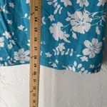 Vanity Y2k Hawaiian Large Blue White Floral Strapless Tube Top‎ Beach Summer Photo 4