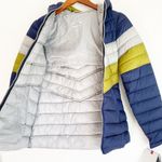 NWT HFX Striped Packable Light Weight Puffer Winter Ski Jackable Jacket XS Blue Photo 4