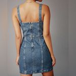 Reformation  Nikki Bustier Denim Mini Dress in Blue Jean Photo 1