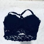 Judy K Lace Bralette Criss Cross Back Lined Black Lingerie Top XL Photo 4