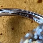 Rare Tiffany Stone Red Garnet Sterling Silver Cocktail Ring Size 7 White Photo 4