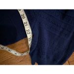 Draper James  navy pointelle gold button short sleeve sweater XXL Photo 8