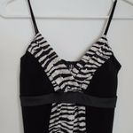 Juniors Womens Deb Zebra Print Evening/Party Sequins Dress Size Small Black Photo 1