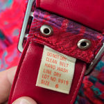 Vintage 80s Halston III Silk Floral Plaid Dress Red Pink Teal Belted Midi Size 4 Photo 6