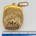 Vintage Gold Tone Mesh Key Chain Coin Purse Photo 12