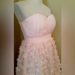 Pastel Pink Flower Appliqué Strapless Formal Dress London Dress Co ModCloth Size 4 Photo 1