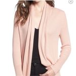 Leith  Ribbed Shawl Cocoon Open Front Cardigan Sweater in Dusty Rose Pink, XS‎ Photo 6