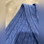 Gap NWT  Blue Cable Knit Lambs Wool Long Wide Chunky Scarf Photo 1