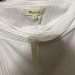 Madewell  Womens White Ribbed‎ Off-the-Shoulder Top Size Large NWT Photo 2