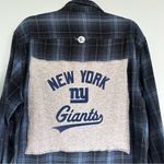 Handmade Reworked New York Giants Football Plaid Shirt XL Unisex Photo 1