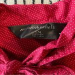 Norma Kamali  Red White Dot Bow Blouse Size XL Photo 6