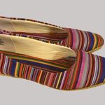 Beacon Women's Striped Multicolor Woven Step In Flats Sz 10N Purple Photo 3