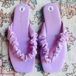 Nine West Women's Daxx Ruched Flat Thong Sandals in Purple Lilac Lavender size 6 Photo 0