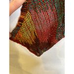 Vintage Narda Hand Dyed Hand Woven Ikat Cardigan Long Sleeve EUC Sz XL 1 Button Red Photo 6