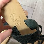 La Perla  Mexicana Black Woven Leather Criss Cross Strap Flat Sandal- Size 29 Photo 3